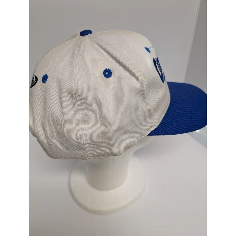 NASCAR Hat Cap Snap Back Mens One Size White Blue Racing Clevite 77 Embroidered